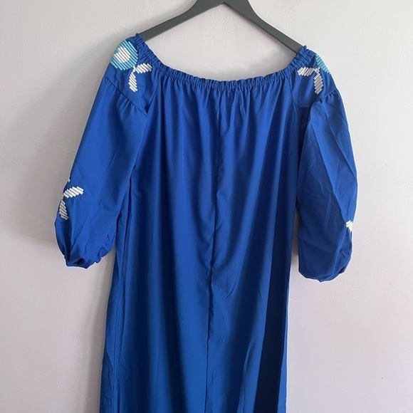 Misslook Blue Embroidery Aztec Long Cover Up - Picture 6 of 7